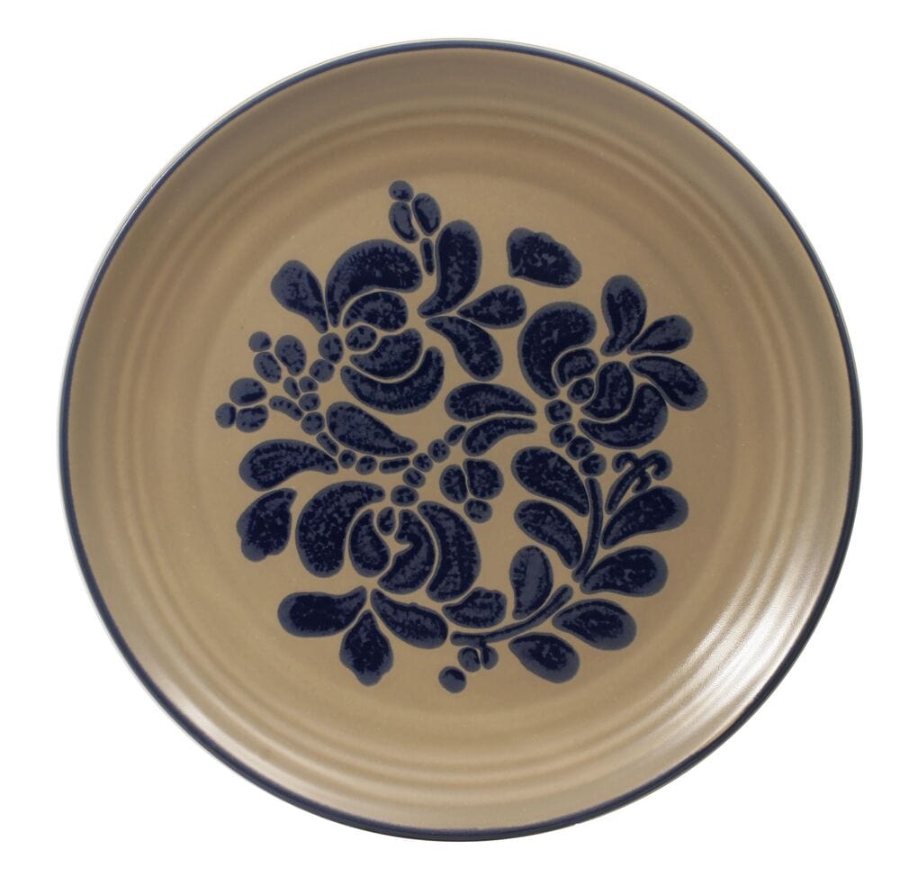 Folk Art? Set of 4 Dinner Plates