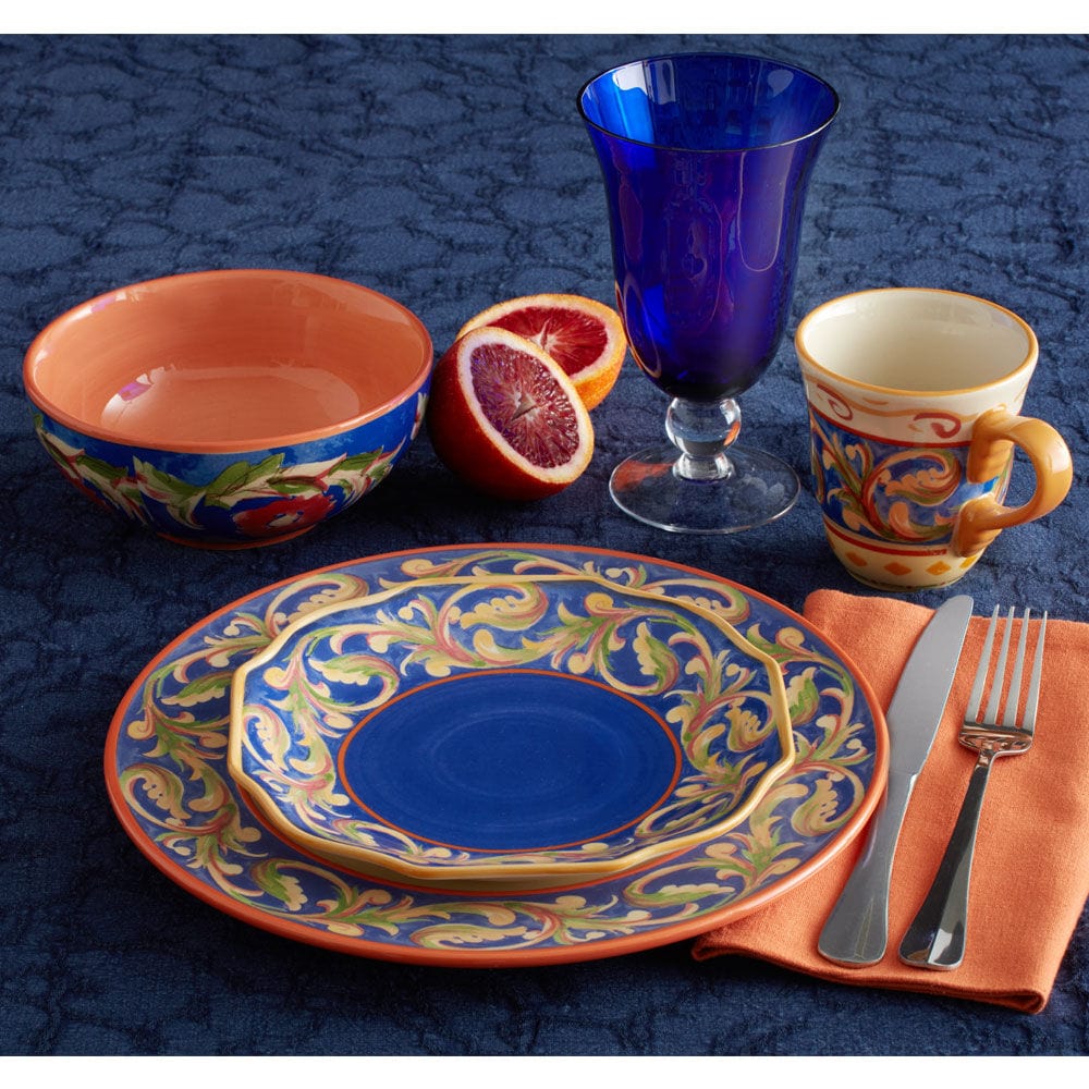 Villa della Luna? Set of 4 Blue Salad Plates