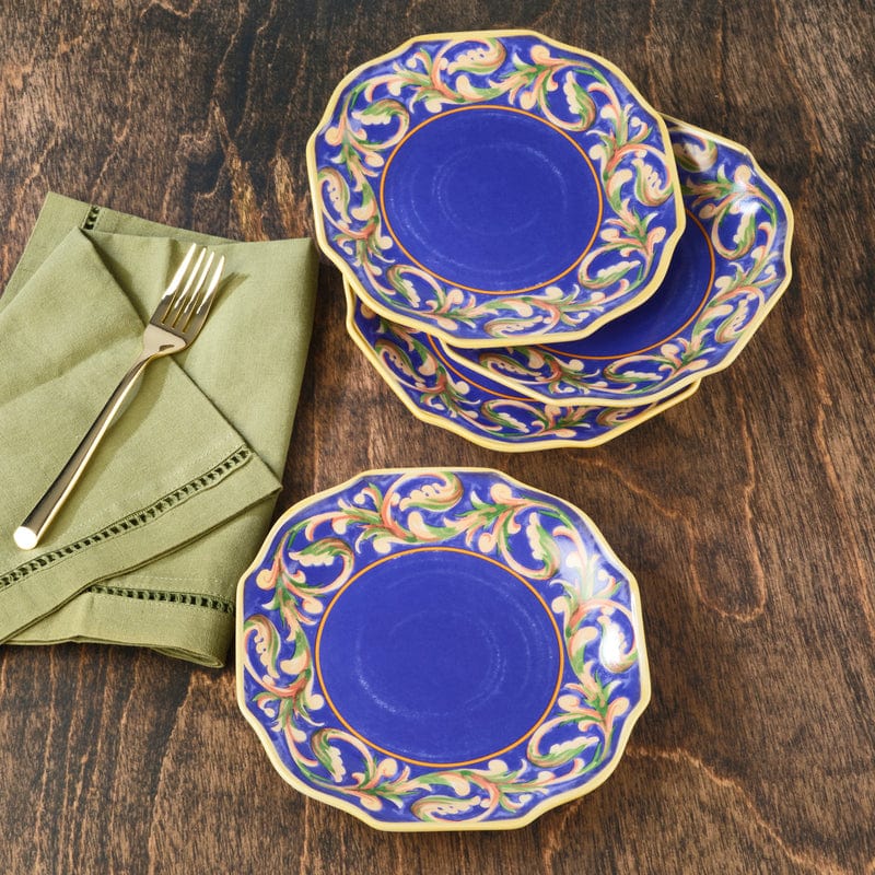 Villa della Luna? Set of 4 Blue Salad Plates