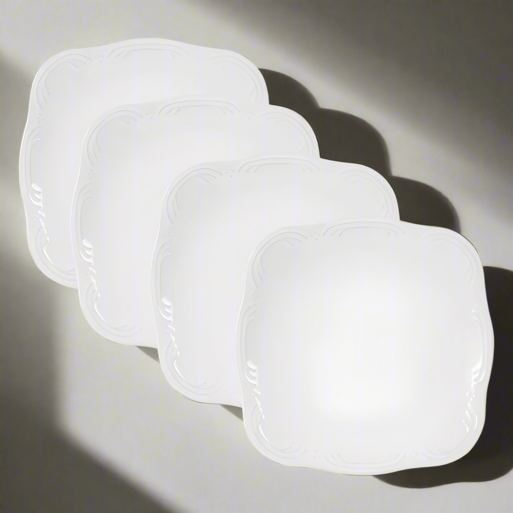 Filigree? Set of 4 Square Salad Plates