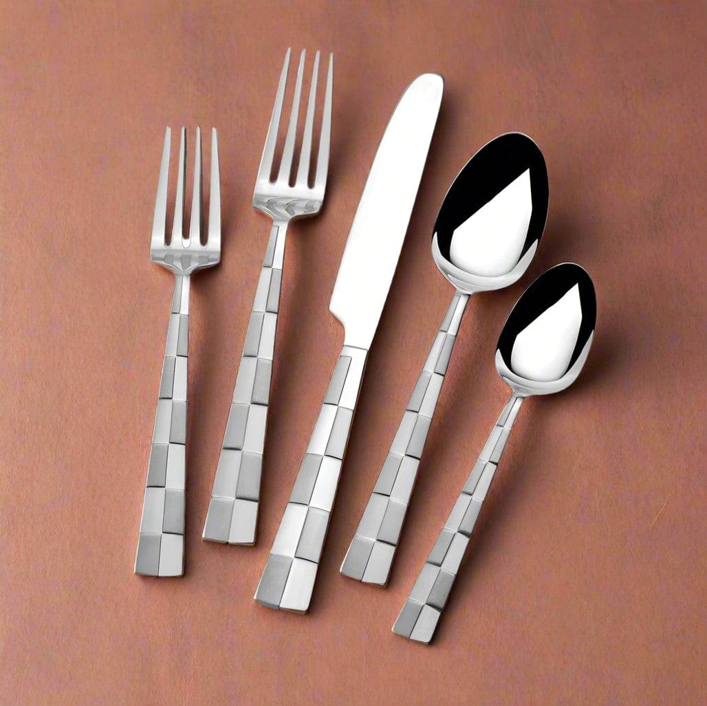 Checkered Frost 20 Piece Flatware Set, Service for 4
