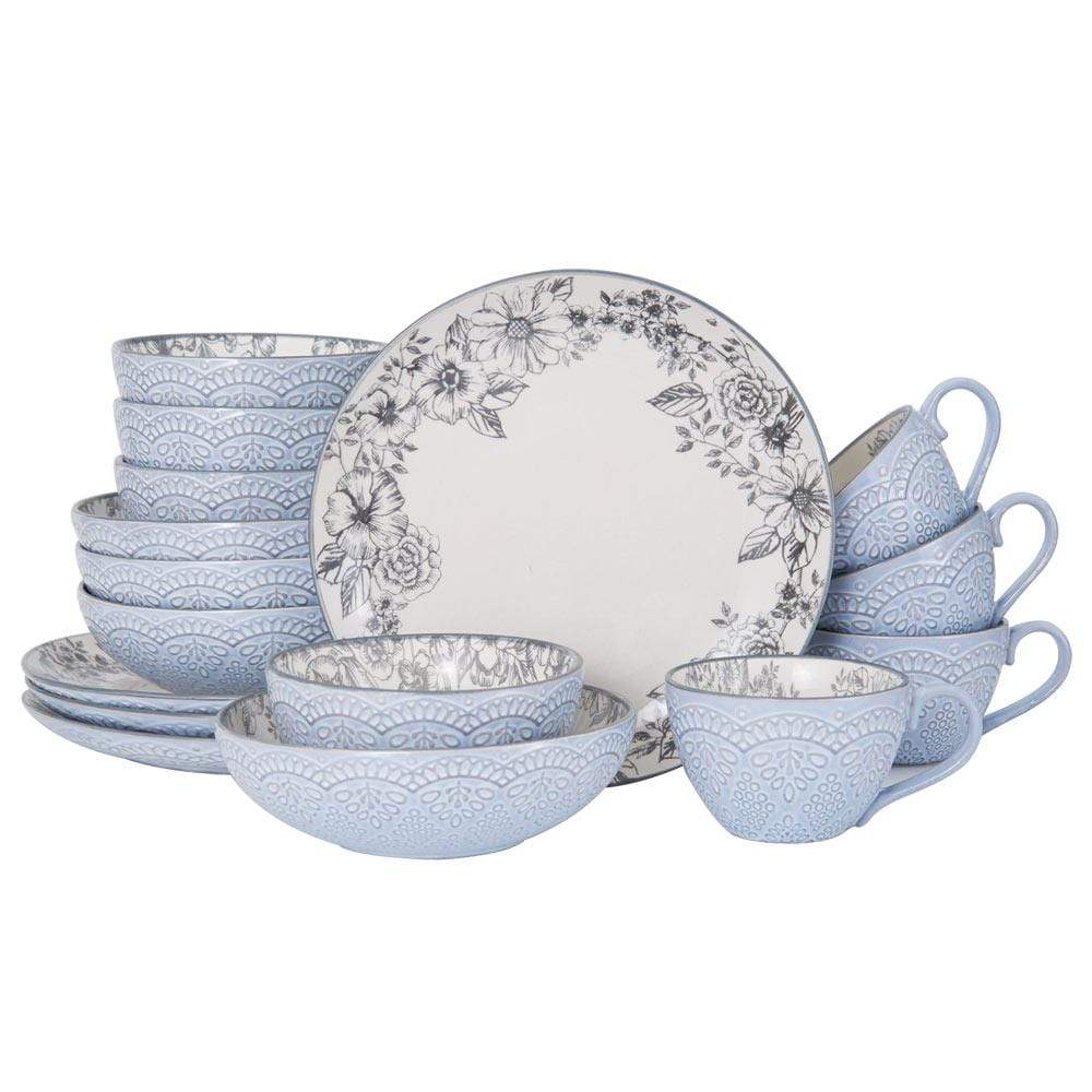 Gabriela Gray 16 Piece Dinnerware Set, Service for 4