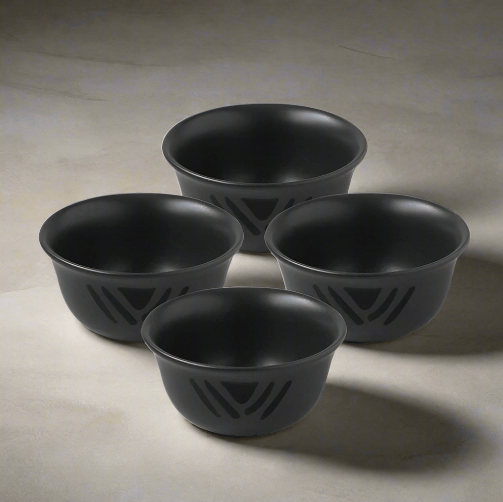 Midnight Sun? Set of 4 Deep Soup Cereal Bowls