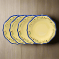 Pistoulet? Set of 4 Salad Plates with Blue Band